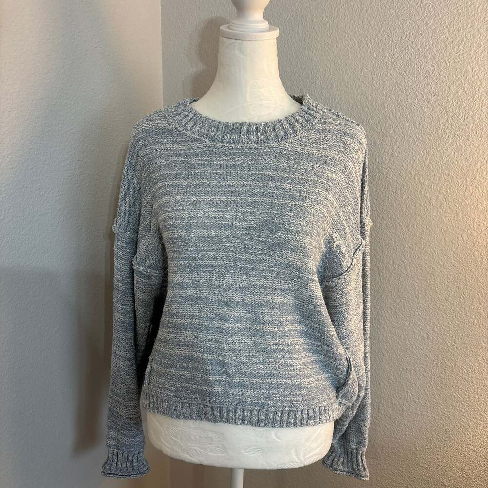 Blu Pepper - EXPOSED SEAM DROP SHOULDER PULLOVER SWEATER